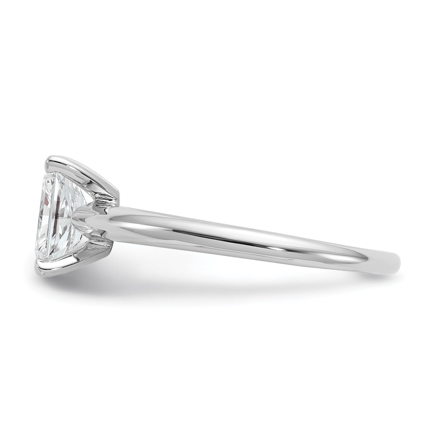 14k White Gold 1 Ct. Certified Lab Grown Diamond VS/SI+ G+ Radiant Solitare Engagement Ring