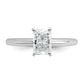 14k White Gold 1 Ct. Lab Grown Diamond VS/SI+ G+ Radiant Solitare Engagement Ring