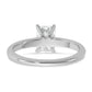 14k White Gold 1 Ct. Lab Grown Diamond VS/SI+ G+ Radiant Solitare Engagement Ring