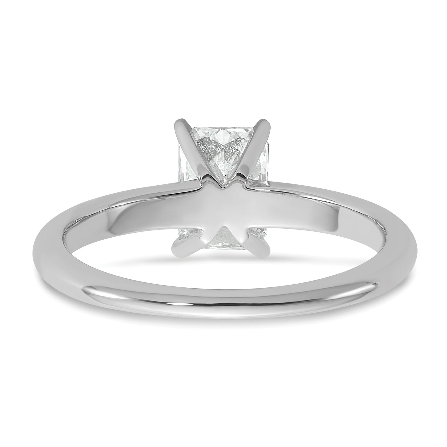 14k White Gold 1 Ct. Certified Lab Grown Diamond VS/SI+ G+ Radiant Solitare Engagement Ring