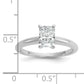 14k White Gold 1 Ct. Lab Grown Diamond VS/SI+ G+ Radiant Solitare Engagement Ring