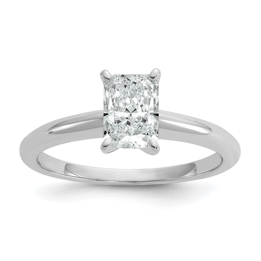 14k White Gold 1 Ct. Lab Grown Diamond VS/SI+ G+ Radiant Solitare Engagement Ring