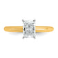 14k Two-tone 1 Ct. Lab Grown Diamond VS/SI+ G+ Radiant Solitare Engagement Ring