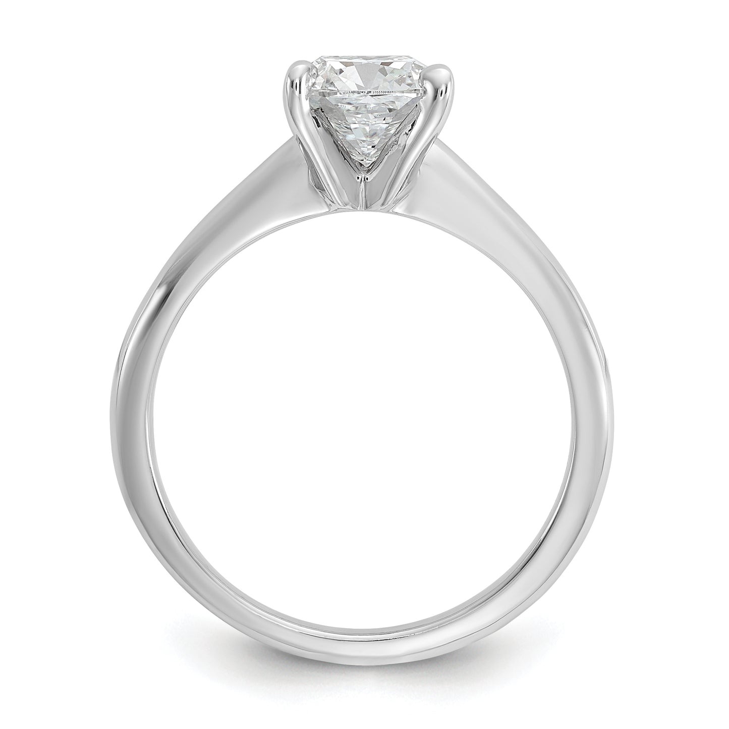 14k White Gold 1 1/2 Ct. Certified Lab Grown Diamond VS/SI+ G+ Cushion Solitare Engagement Ring