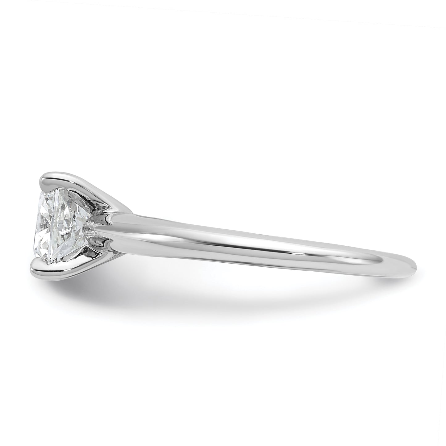 14k White Gold 1 1/2 Ct. Certified Lab Grown Diamond VS/SI+ G+ Cushion Solitare Engagement Ring