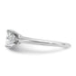 14k White Gold 1 1/2 Ct. Lab Grown Diamond VS/SI+ G+ Cushion Solitare Engagement Ring