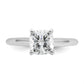 14k White Gold 1 1/2 Ct. Lab Grown Diamond VS/SI+ G+ Cushion Solitare Engagement Ring