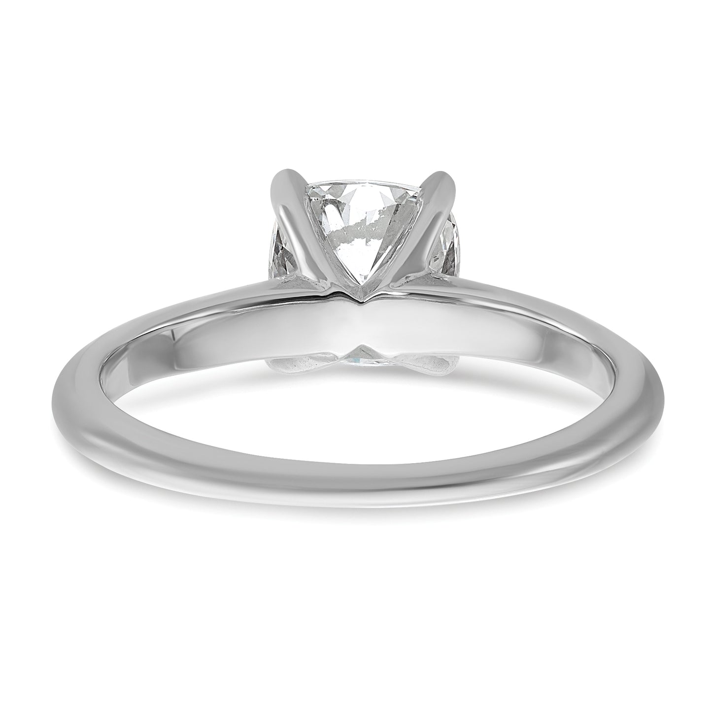 14k White Gold 1 1/2 Ct. Lab Grown Diamond VS/SI+ G+ Cushion Solitare Engagement Ring