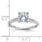 14k White Gold 1 1/2 Ct. Lab Grown Diamond VS/SI+ G+ Cushion Solitare Engagement Ring