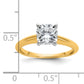 14k Two-tone 1 1/2 Ct. Lab Grown Diamond VS/SI+ G+ Cushion Solitare Engagement Ring