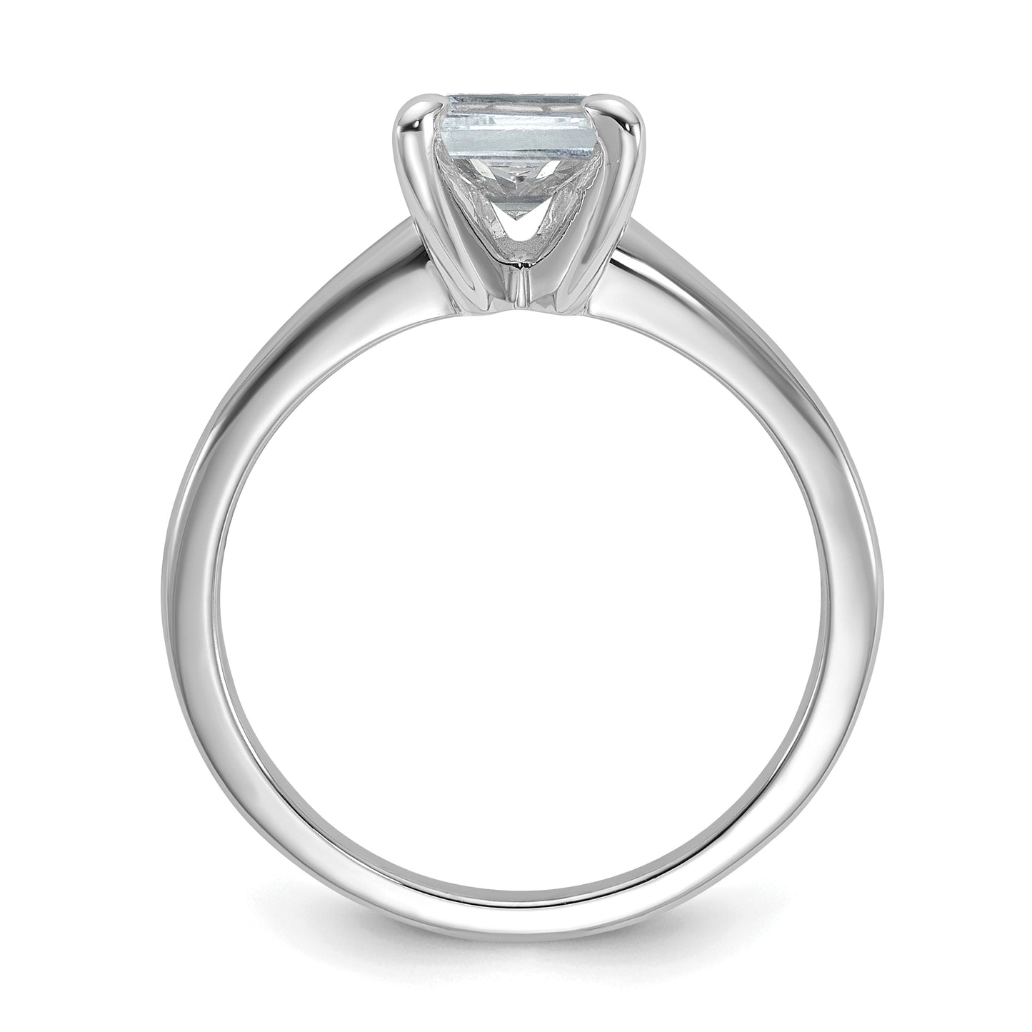 14k White Gold 1 1/2 Ct. Certified Lab Grown Diamond VS/SI+ G+ Emerald Solitare Engagement Ring