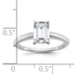 14k White Gold 1 1/2 Ct. Certified Lab Grown Diamond VS/SI+ G+ Emerald Solitare Engagement Ring