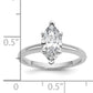 14k White Gold 1 1/2 Ct. Lab Grown Diamond VS/SI+ G+ Marquise Solitare Engagement Ring