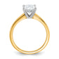 14k Two-tone 1 1/2 Ct. Lab Grown Diamond VS/SI+ G+ Oval Solitare Engagement Ring