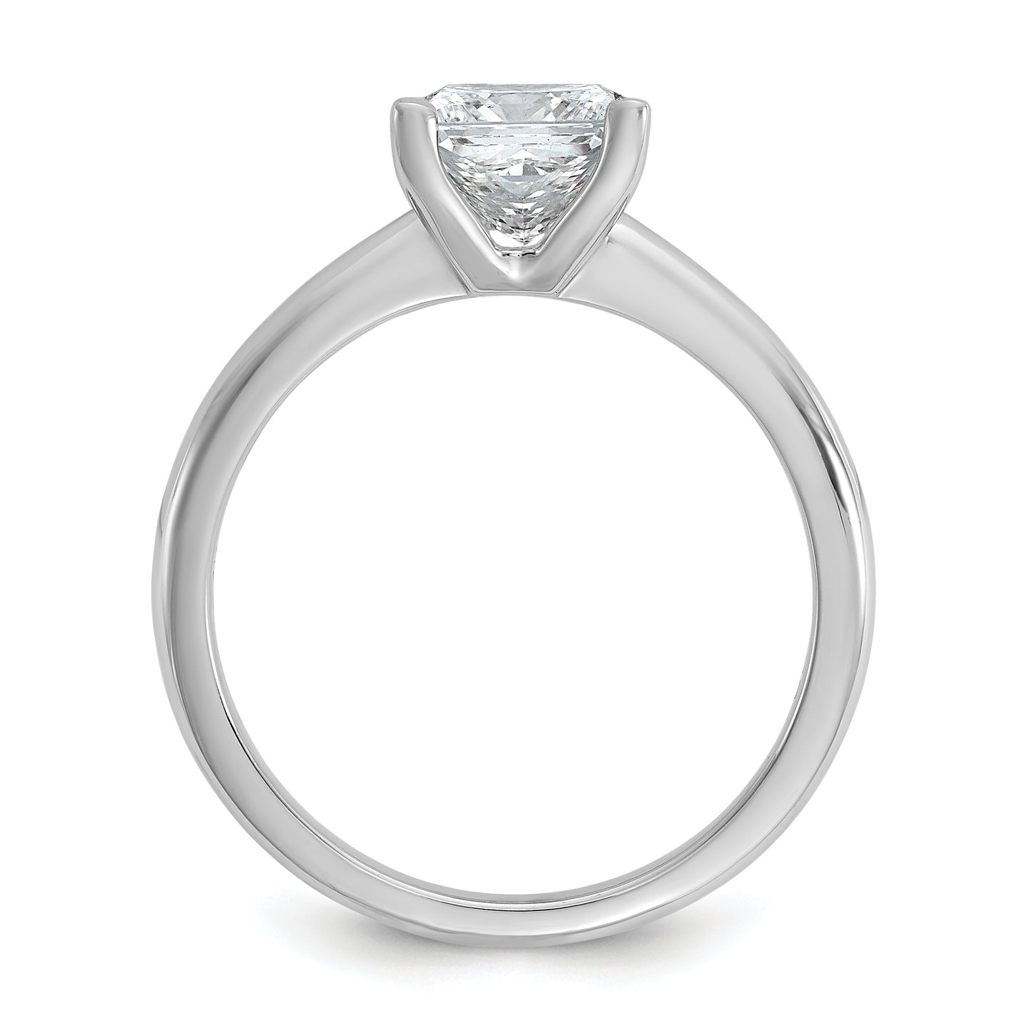 14k White Gold 1 1/2 Ct. Certified Lab Grown Diamond VS/SI+ G+ Princess Solitare Engagement Ring