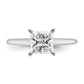 14k White Gold 1 1/2 Ct. Certified Lab Grown Diamond VS/SI+ G+ Princess Solitare Engagement Ring