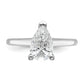 14k White Gold 1 1/2 Ct. Certified Lab Grown Diamond VS/SI+ G+ Pear Solitare Engagement Ring