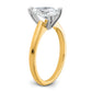 14k Two-tone 1 1/2 Ct. Lab Grown Diamond VS/SI+ G+ Pear Solitare Engagement Ring