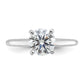 14k White Gold 1 1/2 Ct. Certified Complete Lab Grown Diamond VS/SI+ G+ Round Solitaire Engagement Ring