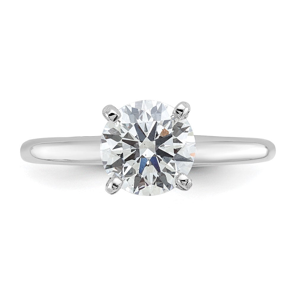 14k White Gold 1 1/2 Ct. Certified Complete Lab Grown Diamond VS/SI+ G+ Round Solitaire Engagement Ring