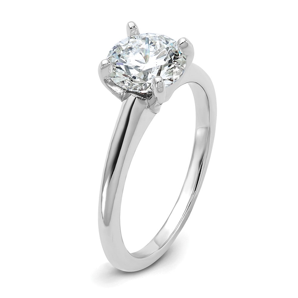 14k White Gold 1 1/2 Ct. Certified Complete Lab Grown Diamond VS/SI+ G+ Round Solitaire Engagement Ring