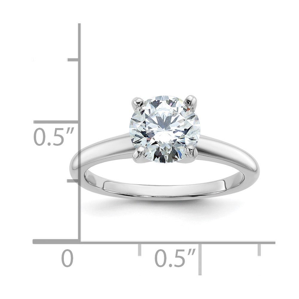 14k White Gold 1 1/2 Ct. Certified Complete Lab Grown Diamond VS/SI+ G+ Round Solitaire Engagement Ring