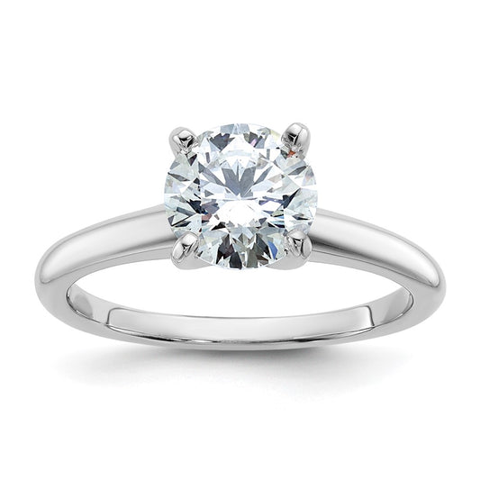 14k White Gold 1 1/2 Ct. Certified Complete Lab Grown Diamond VS/SI+ G+ Round Solitaire Engagement Ring