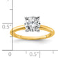 14k Two-tone 1 1/2 Ct. Lab Grown Diamond VS/SI+ G+ Round Solitaire Engagement Ring