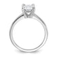 14k White Gold 1 1/2 Ct. Certified Lab Grown Diamond VS/SI+ G+ Radiant Solitare Engagement Ring