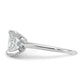 14k White Gold 1 1/2 Ct. Certified Lab Grown Diamond VS/SI+ G+ Radiant Solitare Engagement Ring