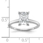 14k White Gold 1 1/2 Ct. Certified Lab Grown Diamond VS/SI+ G+ Radiant Solitare Engagement Ring