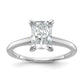 14k White Gold 1 1/2 Ct. Certified Lab Grown Diamond VS/SI+ G+ Radiant Solitare Engagement Ring