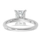 14k White Gold 2 Ct. Lab Grown Diamond VS/SI+ G+ Emerald Solitare Engagement Ring