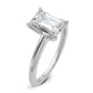 14k White Gold 2 Ct. Lab Grown Diamond VS/SI+ G+ Emerald Solitare Engagement Ring