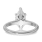 14k White Gold 2 Ct. Lab Grown Diamond VS/SI+ G+ Marquise Solitare Engagement Ring