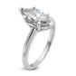 14k White Gold 2 Ct. Lab Grown Diamond VS/SI+ G+ Marquise Solitare Engagement Ring