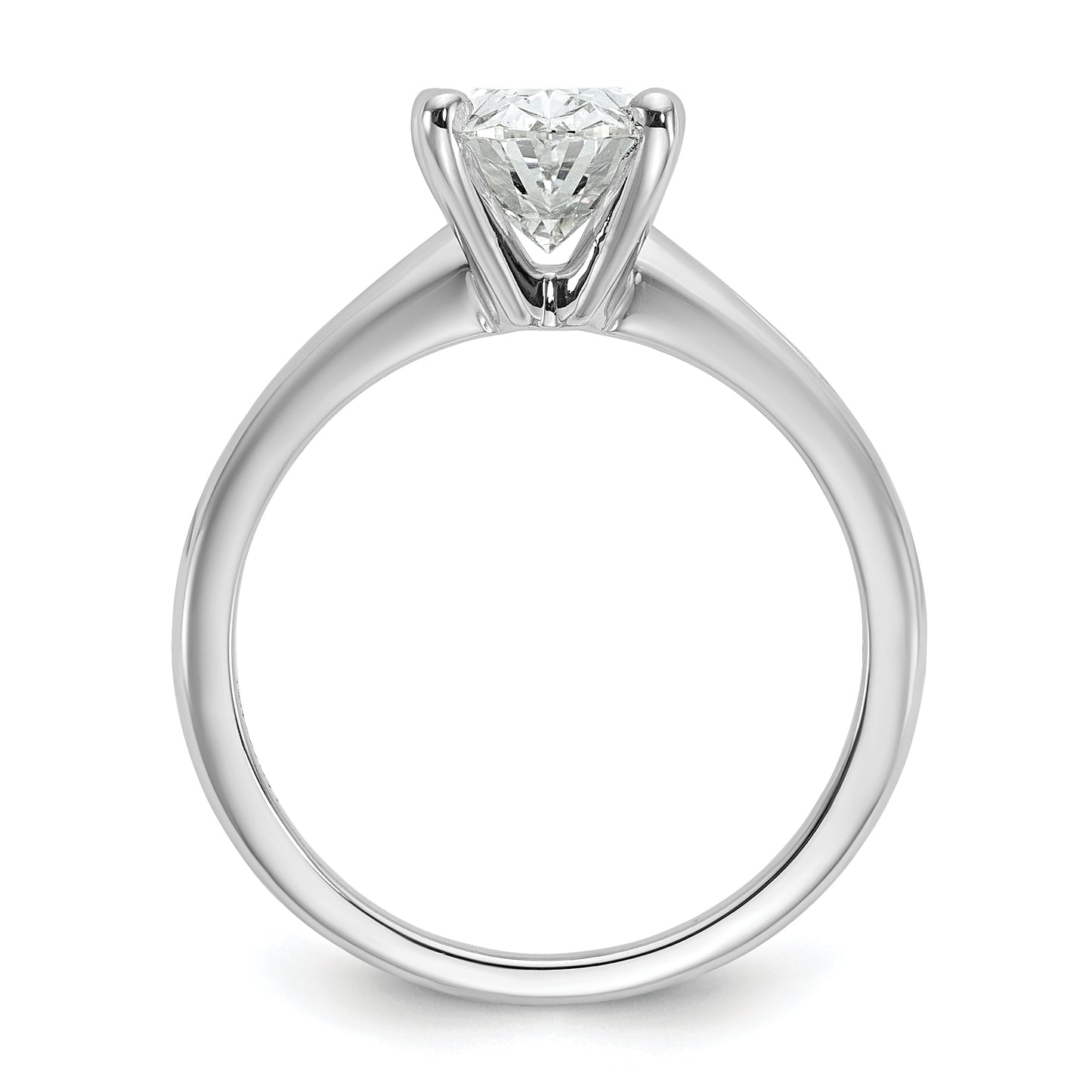 14k White Gold 2 Ct. Certified Lab Grown Diamond VS/SI+ G+ Oval Solitare Engagement Ring