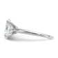 14k White Gold 2 Ct. Certified Lab Grown Diamond VS/SI+ G+ Oval Solitare Engagement Ring