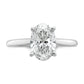 14k White Gold 2 Ct. Certified Lab Grown Diamond VS/SI+ G+ Oval Solitare Engagement Ring