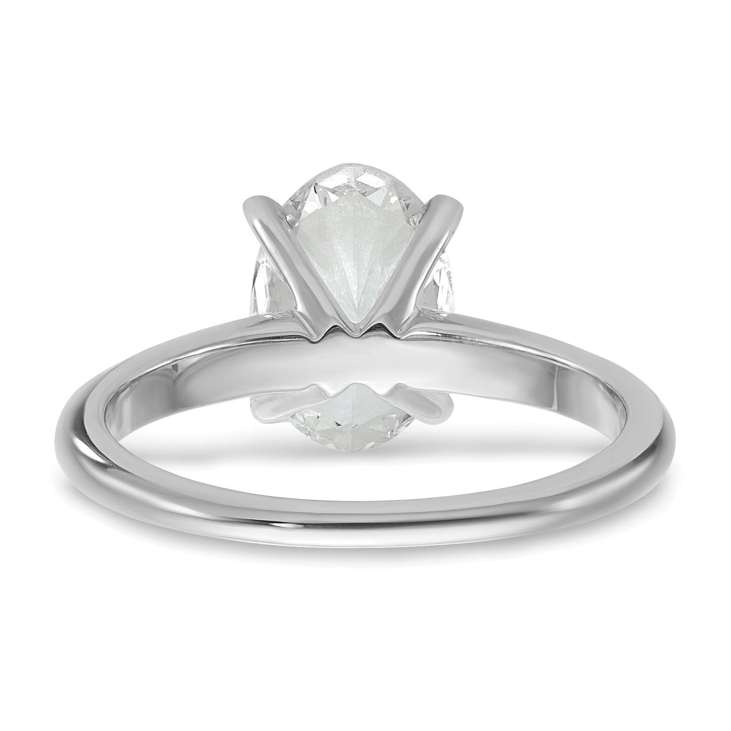 14k White Gold 2 Ct. Certified Lab Grown Diamond VS/SI+ G+ Oval Solitare Engagement Ring