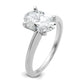 14k White Gold 2 Ct. Certified Lab Grown Diamond VS/SI+ G+ Oval Solitare Engagement Ring