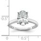 14k White Gold 2 Ct. Certified Lab Grown Diamond VS/SI+ G+ Oval Solitare Engagement Ring