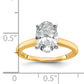 14k Two-tone 2 Ct. Lab Grown Diamond VS/SI+ G+ Oval Solitare Engagement Ring