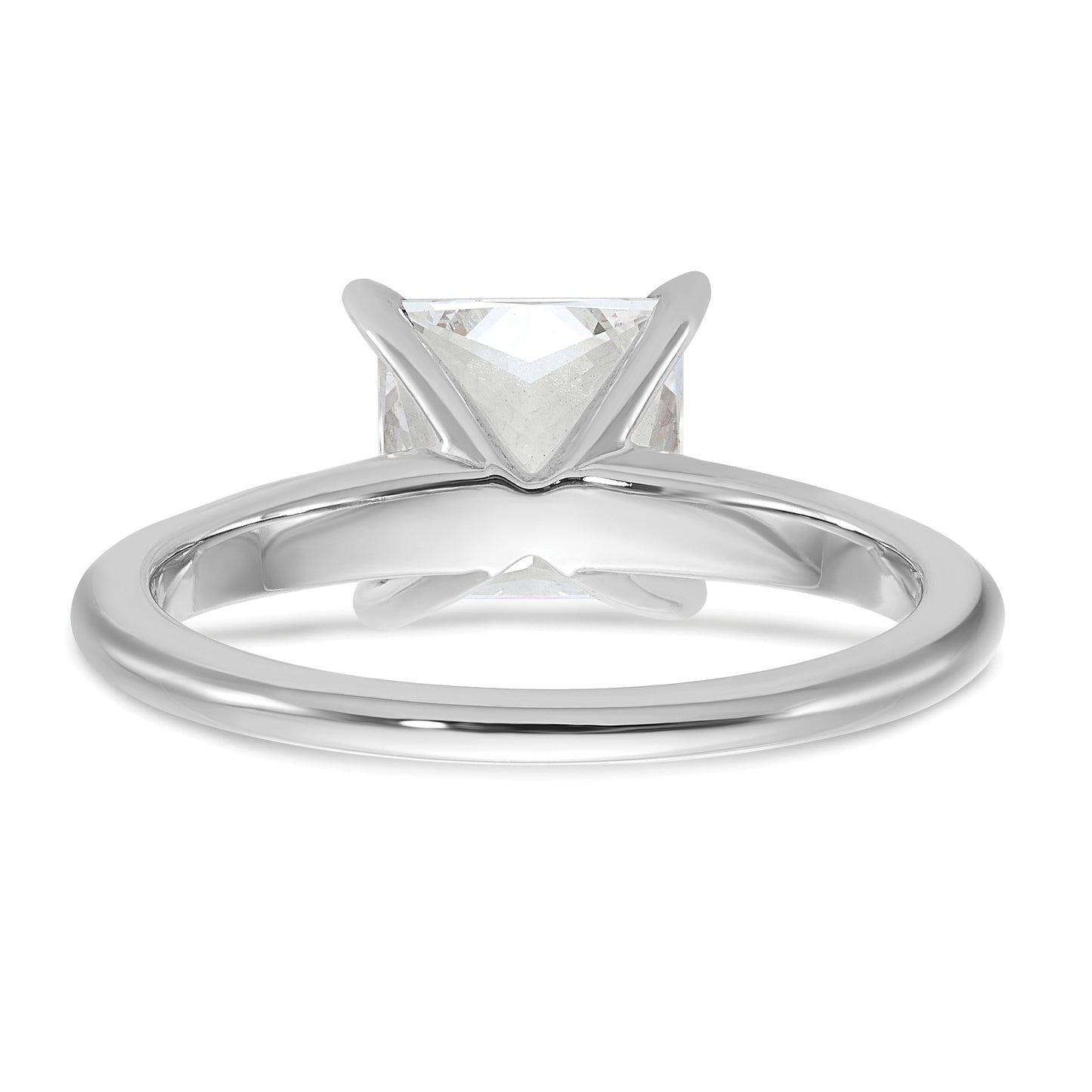 14k White Gold 2 Ct. Certified Lab Grown Diamond VS/SI+ G+ Princess Solitare Engagement Ring