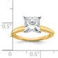 14k Two-tone 2 Ct. Certified Lab Grown Diamond VS/SI+ G+ Princess Solitare Engagement Ring