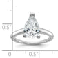 14k White Gold 2 Ct. Certified Lab Grown Diamond VS/SI+ G+ Pear Solitare Engagement Ring