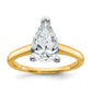 14k Two-tone 2 Ct. Lab Grown Diamond VS/SI+ G+ Pear Solitare Engagement Ring