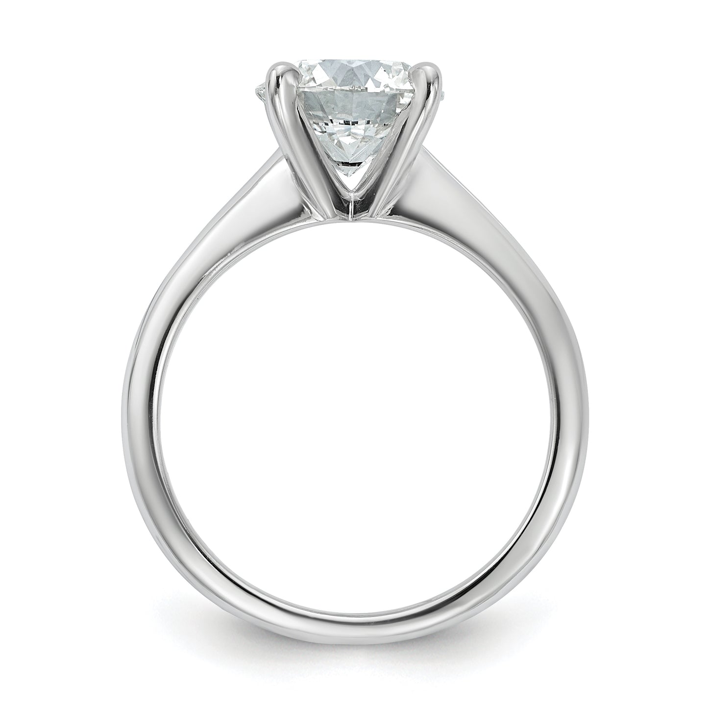 14k White Gold 2 Ct. Certified Lab Grown Diamond VS/SI+ G+ Round Solitaire Engagement Ring