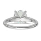 14k White Gold 2 Ct. Certified Lab Grown Diamond VS/SI+ G+ Round Solitaire Engagement Ring