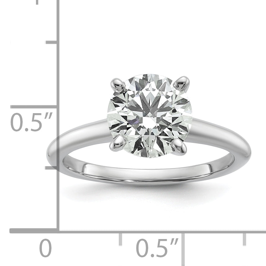 14k White Gold 2 Ct. Certified Lab Grown Diamond VS/SI+ G+ Round Solitaire Engagement Ring